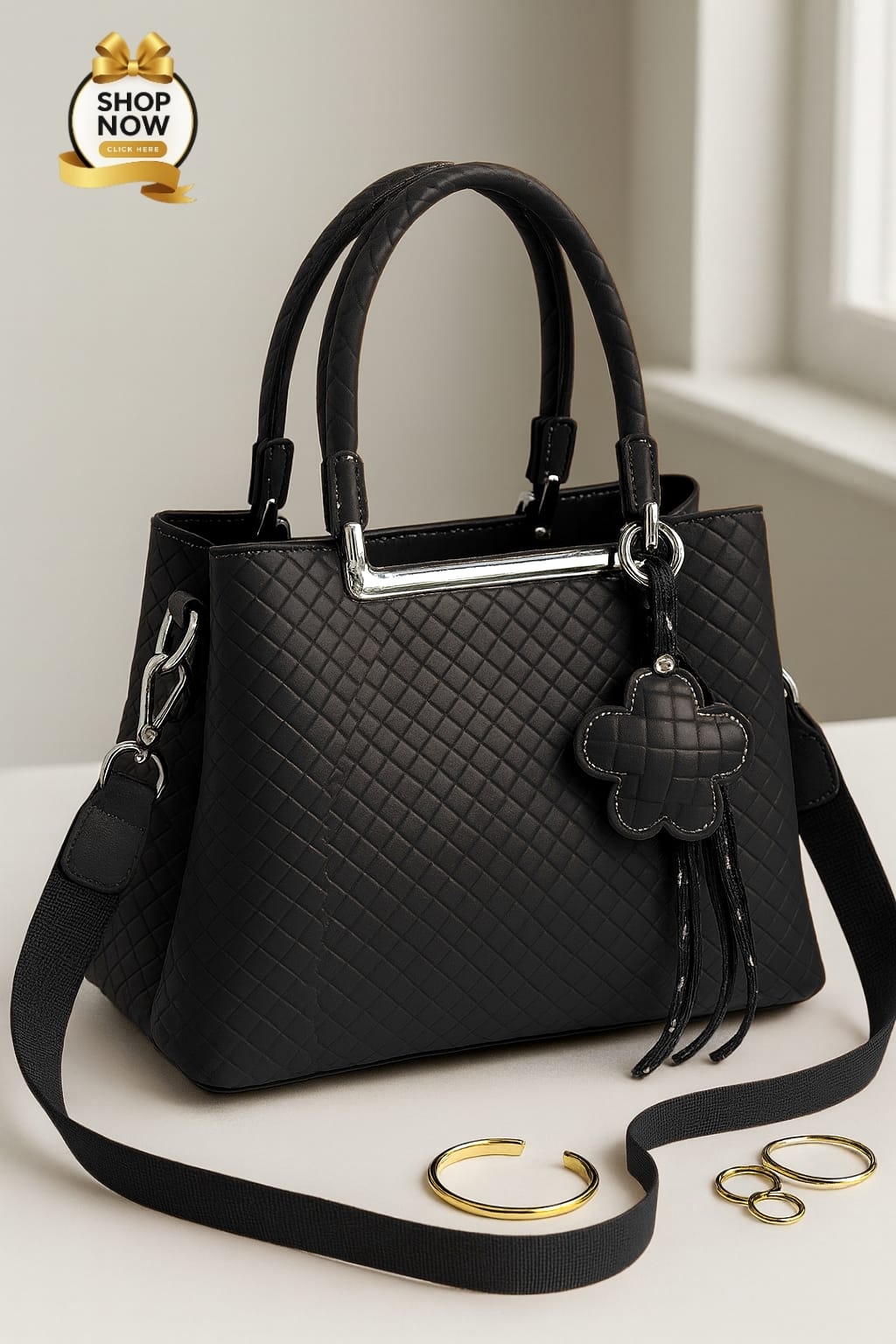 Luxury Quilted Ladies' Top Handle Satchel