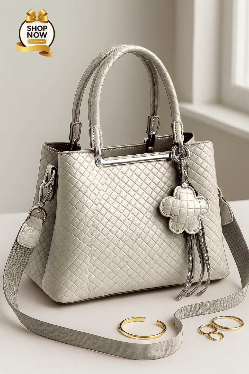 Luxury Quilted Ladies' Top Handle Satchel