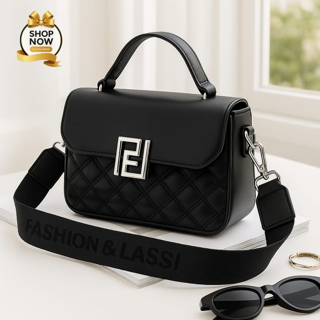 Quilted Mini Flap Shoulder Bag – Designer Inspired with Wide Strap
