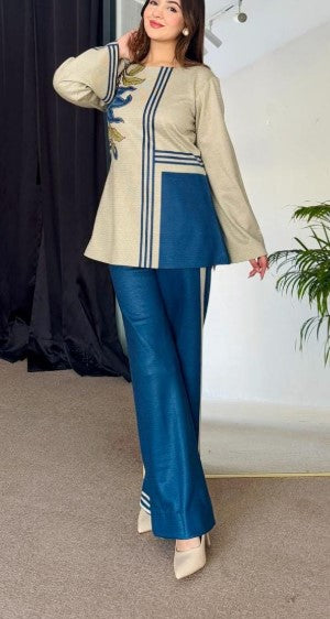 Stylish 2-Piece Top & Trouser Dress