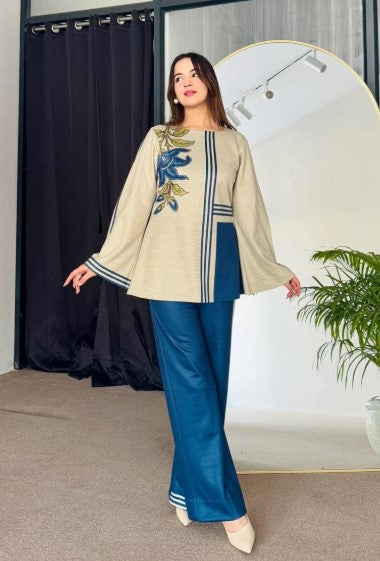 Stylish 2-Piece Top & Trouser Dress