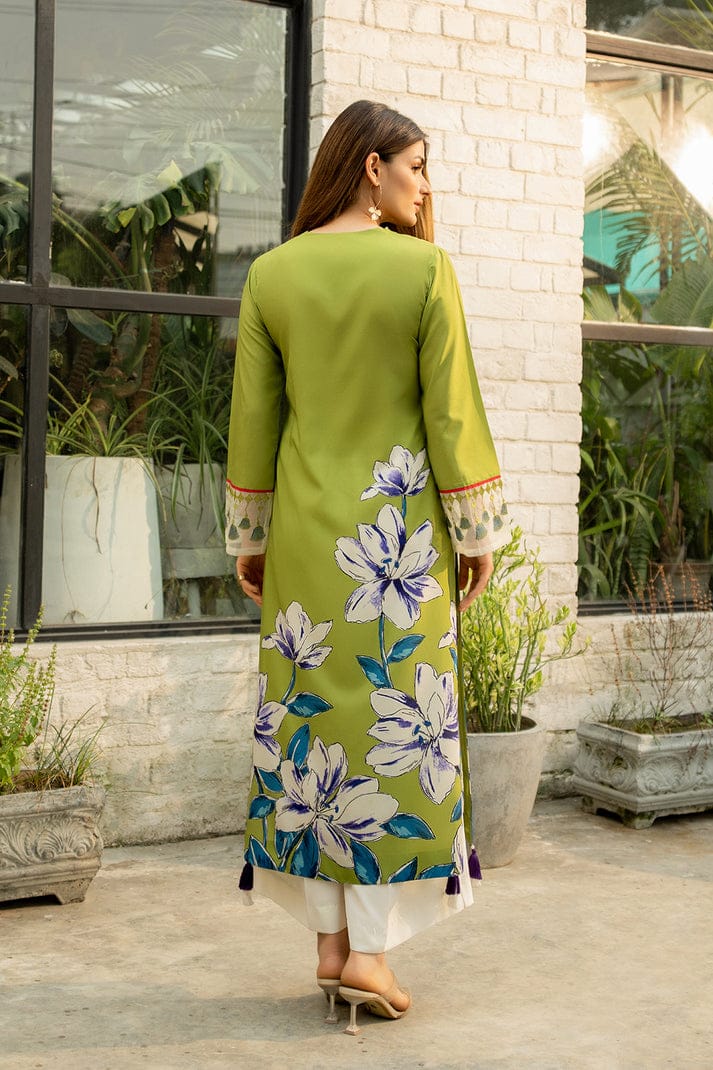 All-Over Floral Print Long Shirt & Trousers