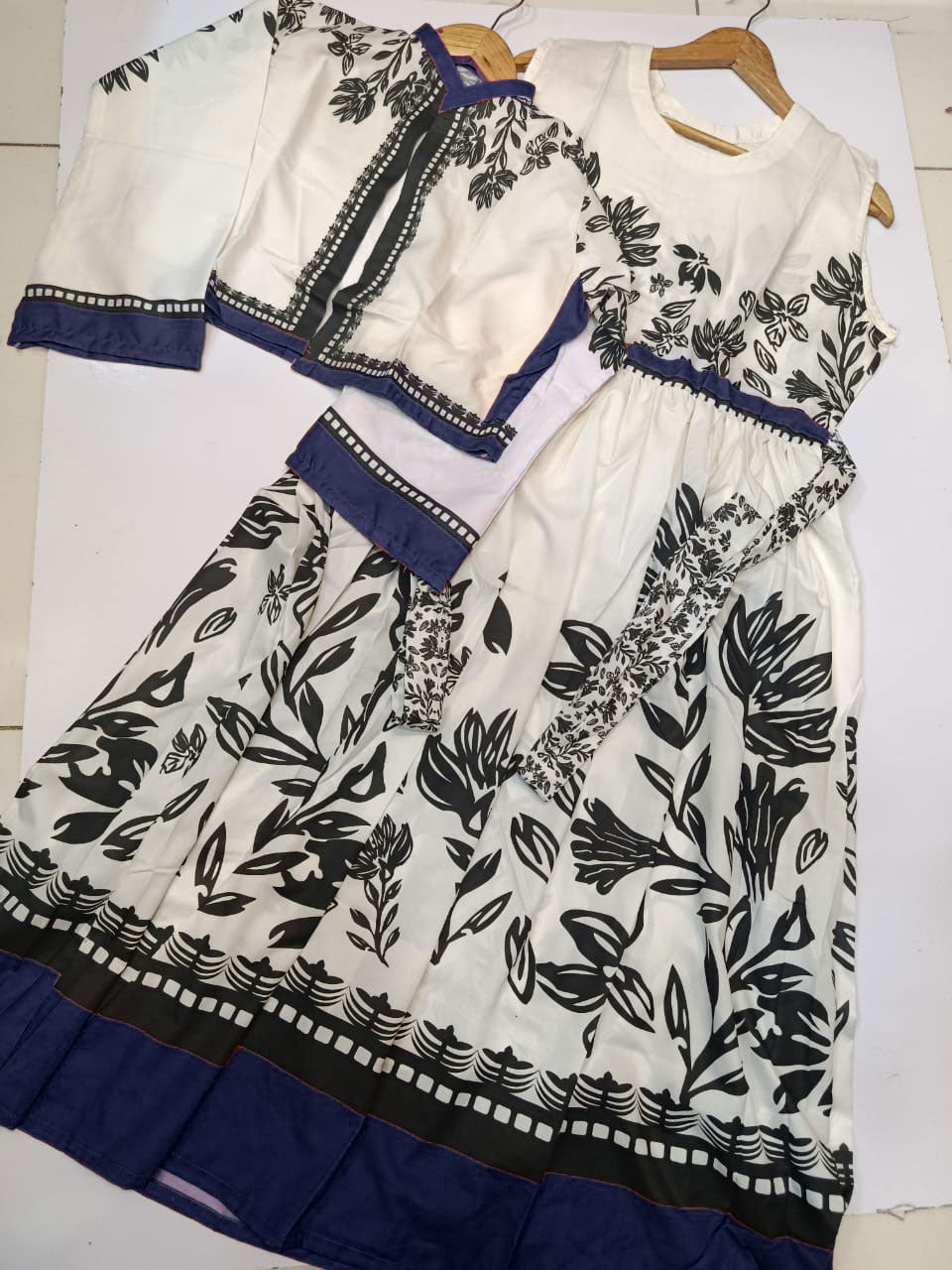 LULUSAR Printed Floral Frock & Koti - Elegant 2-Piece Dress