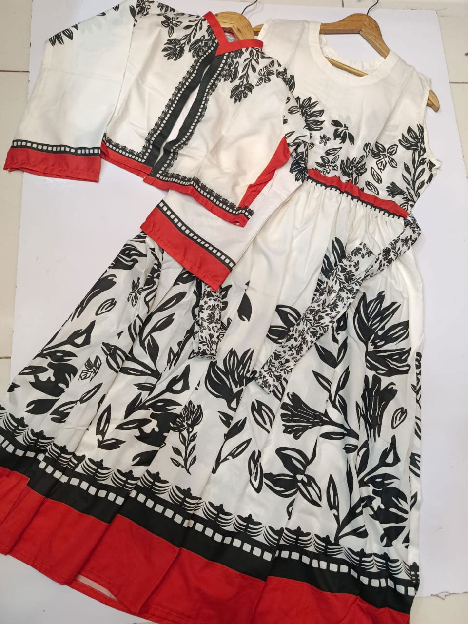 LULUSAR Printed Floral Frock & Koti - Elegant 2-Piece Dress