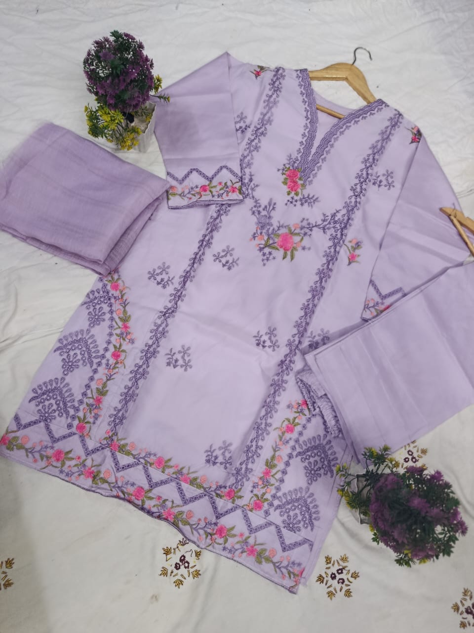 Kurta, Trouser & Dupatta Set
