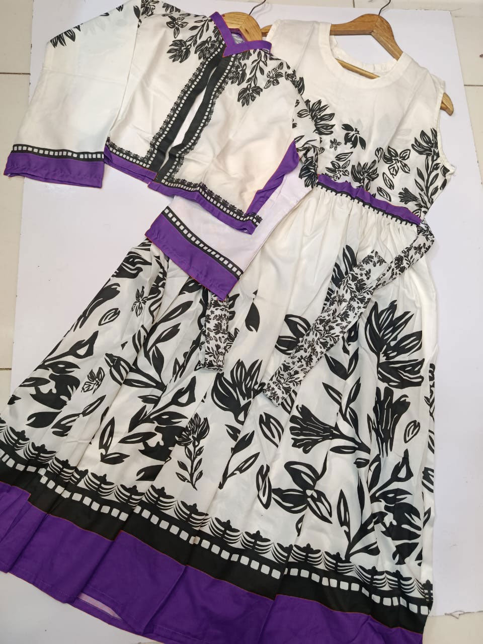 LULUSAR Printed Floral Frock & Koti - Elegant 2-Piece Dress