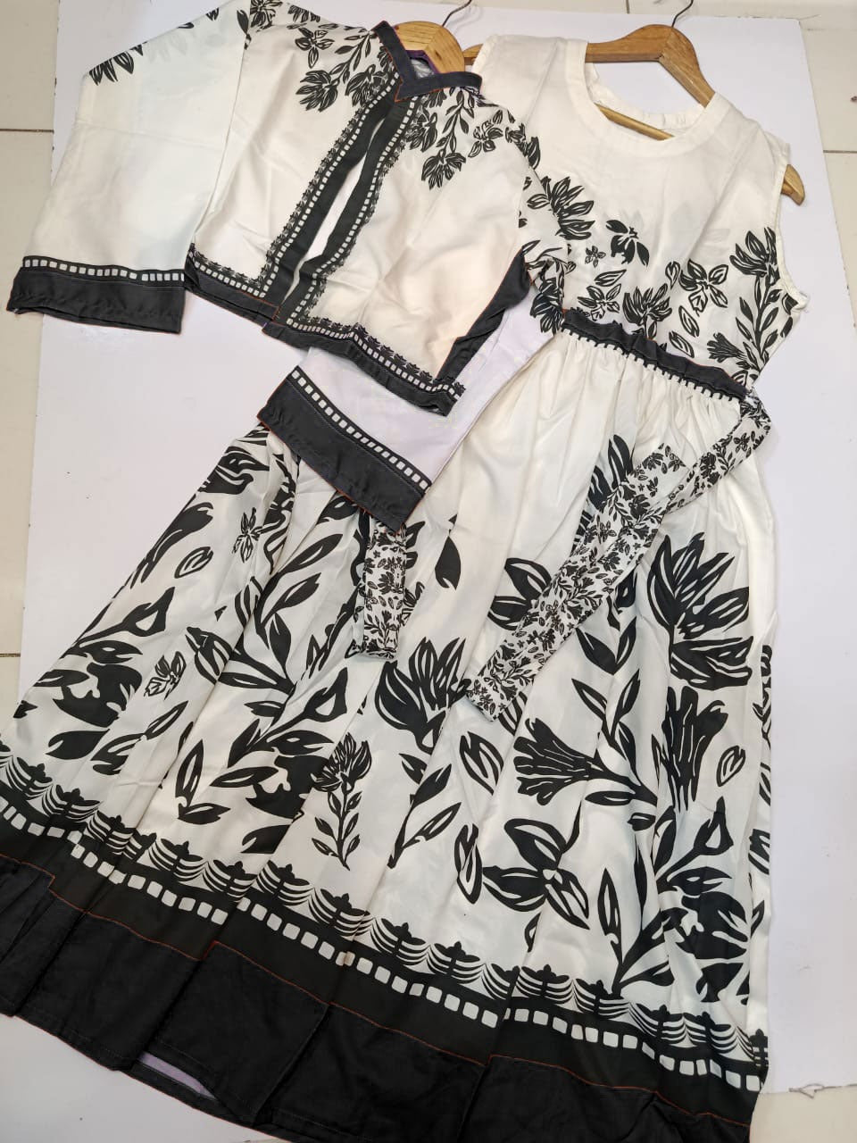 LULUSAR Printed Floral Frock & Koti - Elegant 2-Piece Dress