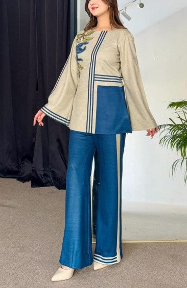 Stylish 2-Piece Top & Trouser Dress